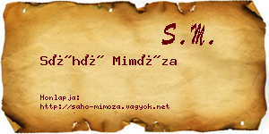 Sáhó Mimóza névjegykártya
